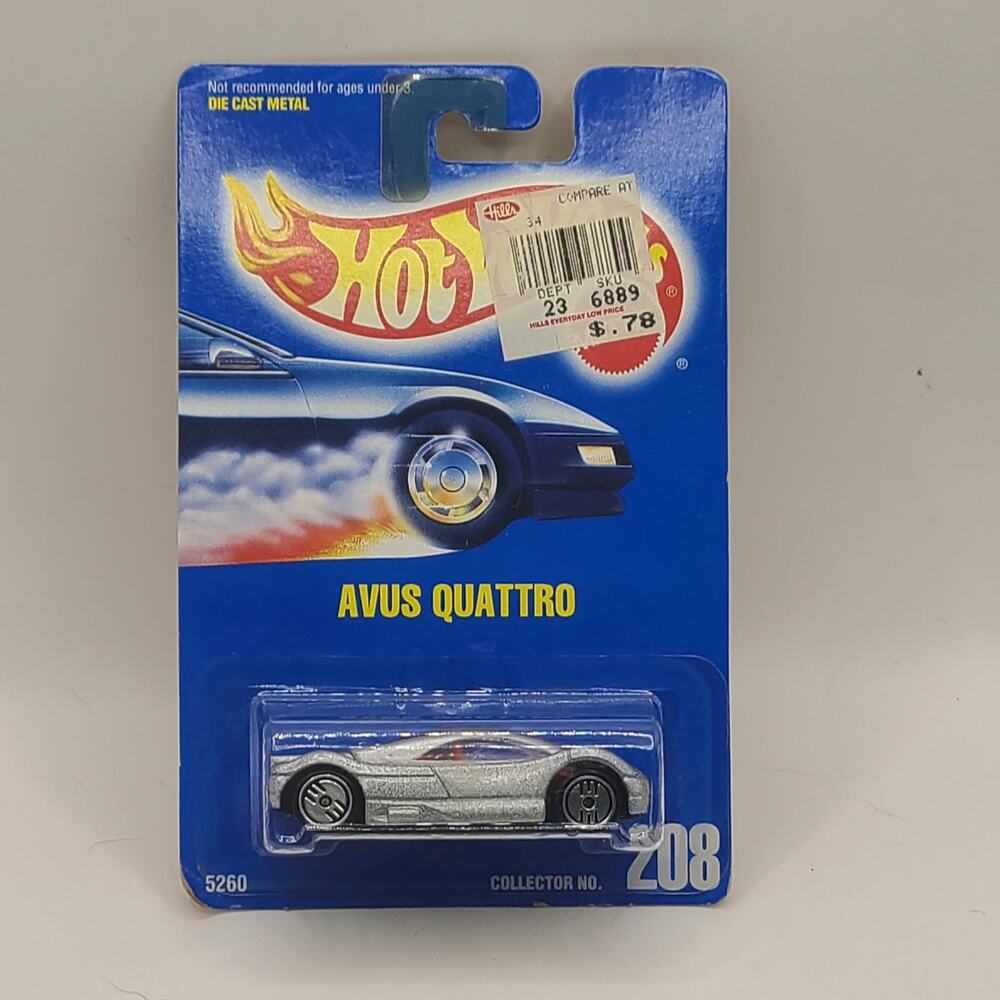 1991 / 1992 Hot Wheels BLUE CARD #208 AVUS QUATTRO new